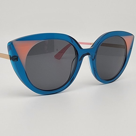 FACE A FACE Paris Prism 2 Col. 2439 Blue Pink Frame Grey Lens Cat Eye Sunglasses main image 12